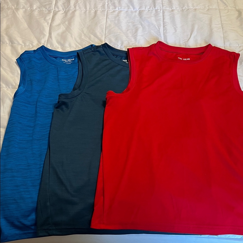 Tek Gear Kids Tank Tops - Red, Blue, and Teal